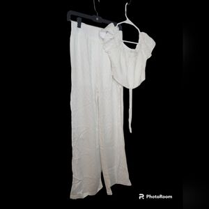 Commense open pants with top